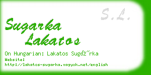 sugarka lakatos business card
